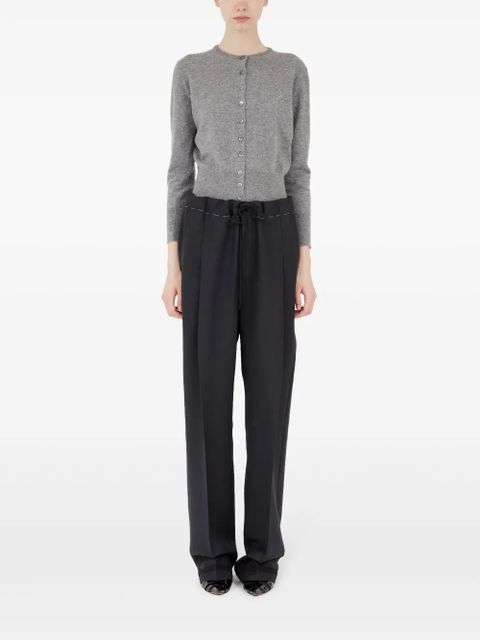 Maison Margiela drawstring pressed crease trousers - Black - zdjęcie produktu nr 2