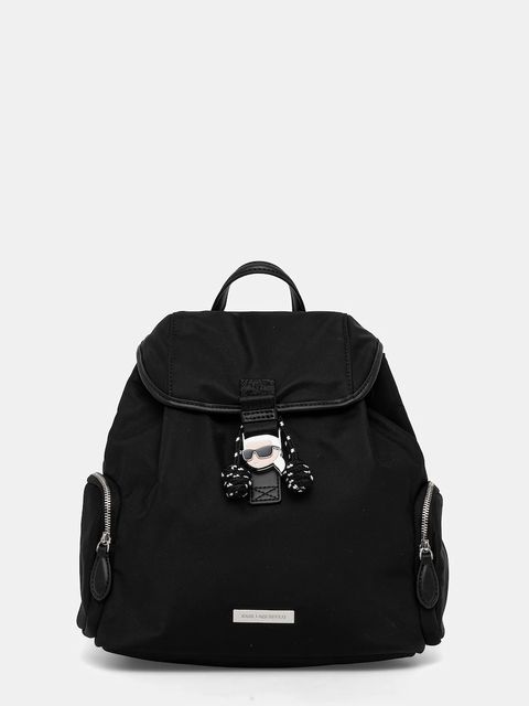Karl Lagerfeld plecak IKON damski kolor czarny mały gładki B1W30013 - zdjęcie produktu nr 1