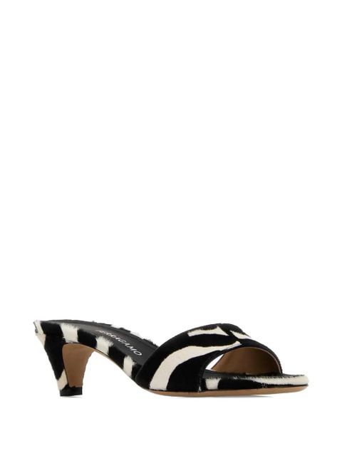 Ferragamo tatiana zebra-pattern sandals - Black - zdjęcie produktu nr 2