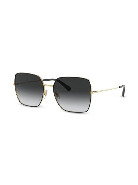 Dolce & Gabbana Eyewear logo frame sunglasses - Black