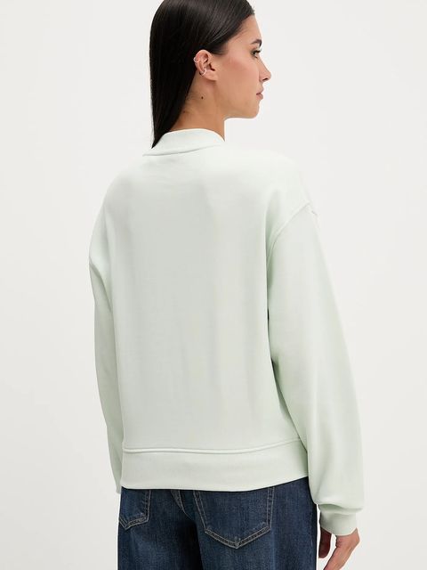 Hugo Blue bluza bawełniana damska kolor zielony z aplikacją 50534344 - zdjęcie produktu nr 2