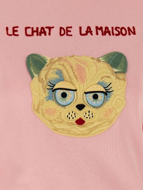 Valentino Garavani cat-embroidered sweatshirt - Pink - zdjęcie produktu nr 2