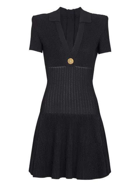 Balmain button-embellished knitted dress - Black - zdjęcie produktu nr 1