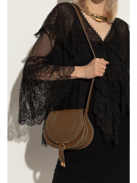 Chloé small Marcie leather saddle bag - Green