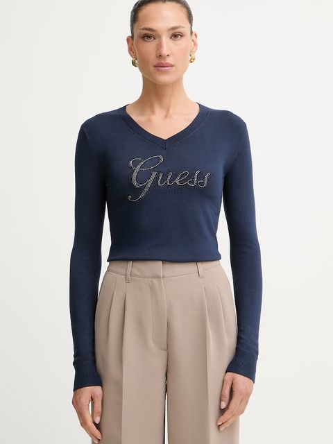 Guess sweter damski z wiskozą LENA - zdjęcie produktu nr 1