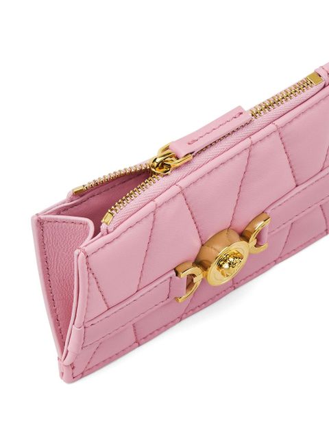 Versace Medusa '95 quilted zip card holder - Pink