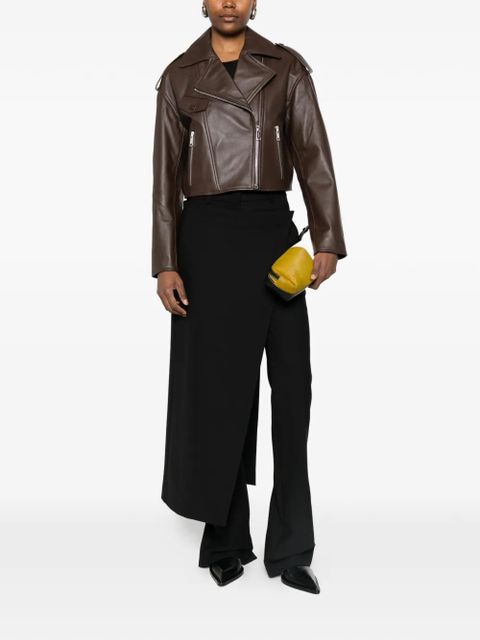 Yves Salomon zip-fastening leather jacket - Brown - zdjęcie produktu nr 2