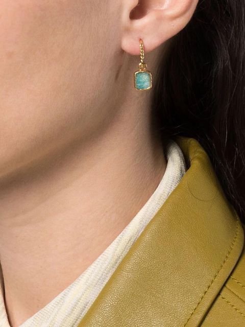 Missoma mini amazonite hoop earrings - Gold - zdjęcie produktu nr 2