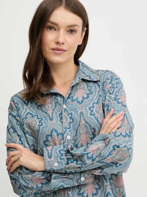 Lauren Ralph Lauren koszula nocna damska kolor niebieski ILN32476