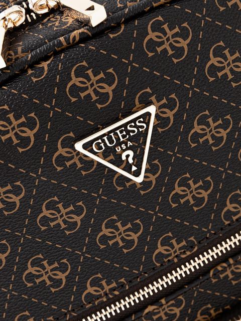Guess plecak POWER PLAY damski kolor brązowy duży wzorzysty HWQG71 24350