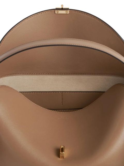 TOTEME T-Lock leather top handle bag - Brown - zdjęcie produktu nr 2