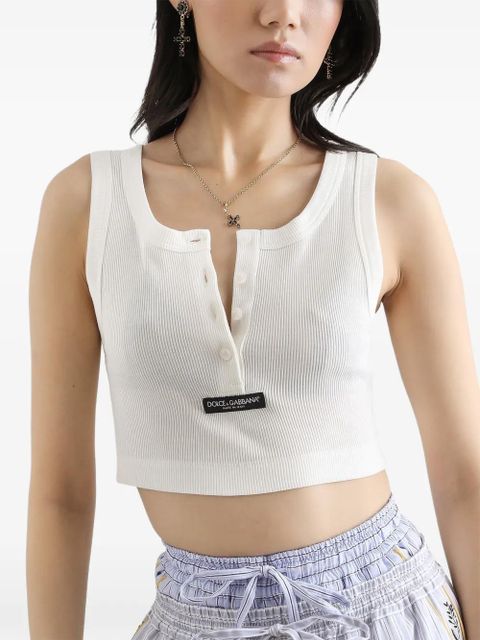 Dolce & Gabbana ribbed tank top - White