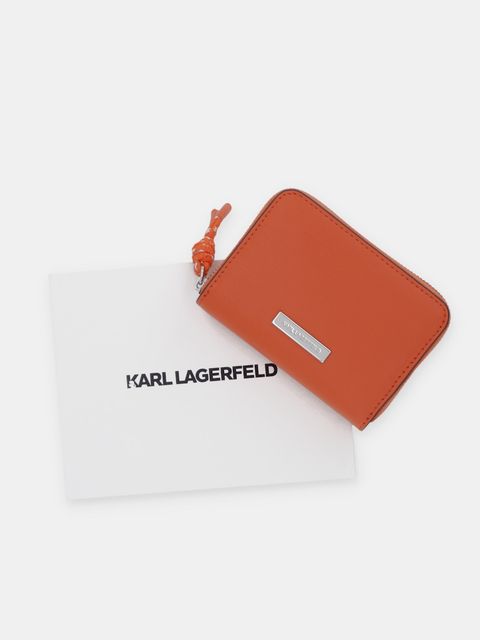 Karl Lagerfeld portfel IKON damski kolor pomarańczowy B1W32005