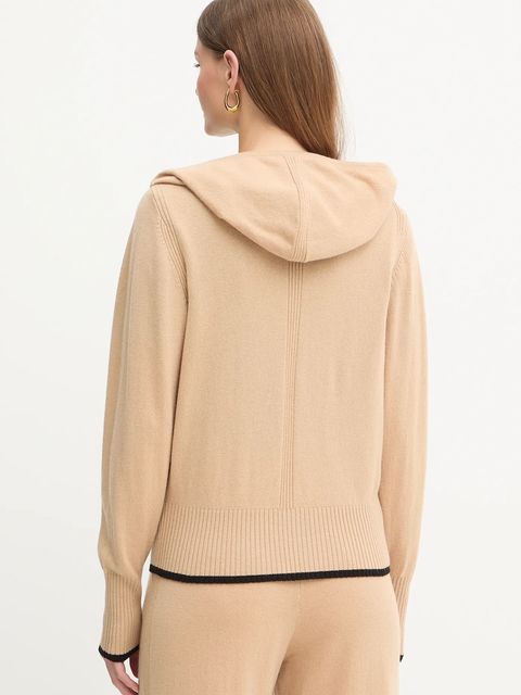 Pinko kardigan wełniany damski kolor beżowy lekki 105491 A2Q9 - zdjęcie produktu nr 2