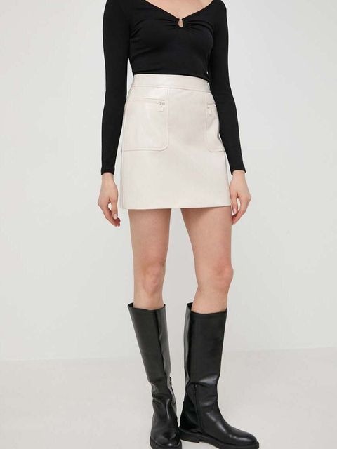 Morgan spódnica JBOWL kolor beżowy mini prosta