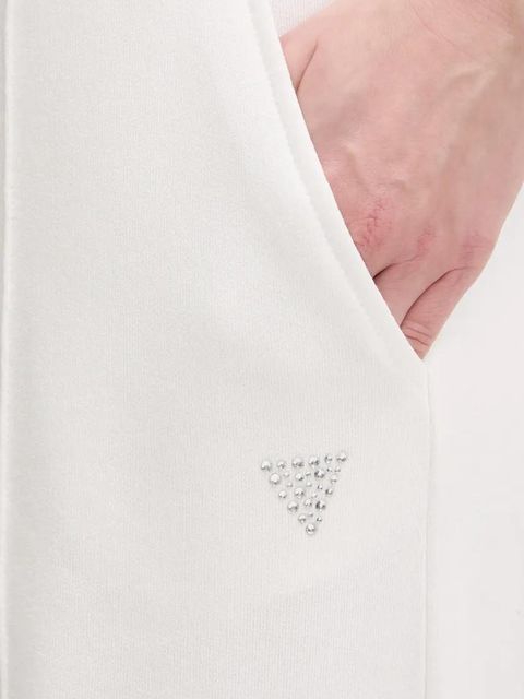 Guess spodnie dresowe bawełniane PRIMULA damskie kolor biały gładkie V5GB07 KCRP0 - zdjęcie produktu nr 2