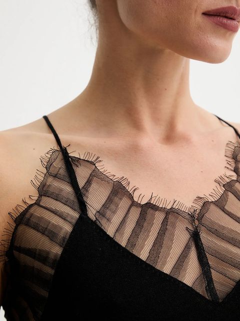 IRO top z dodatkiem wełny kolor czarny WP12MAELLY