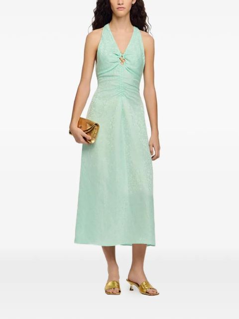SANDRO jacquard floral dress - Green - zdjęcie produktu nr 2