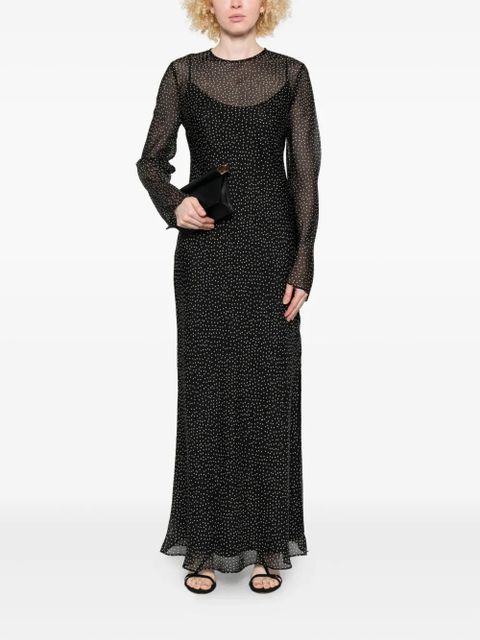 SIR. Lisander polka-dot long-sleeve dress - Black - zdjęcie produktu nr 2