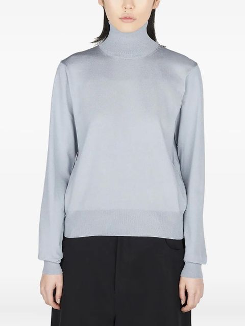 Balenciaga high-neck ribbed sweater - Grey - zdjęcie produktu nr 1