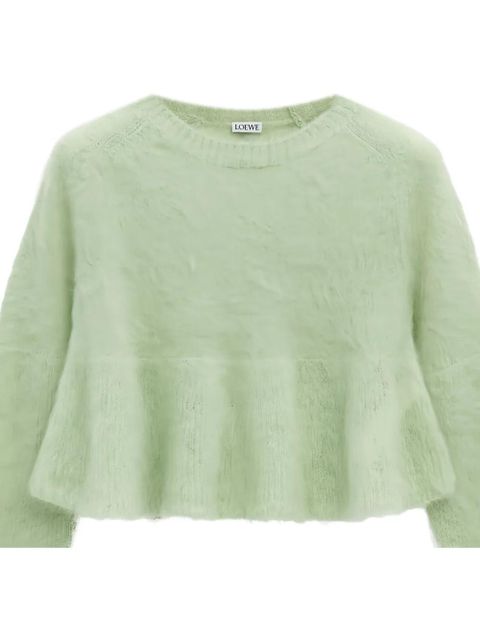 LOEWE peplum-hem sweater - Green - zdjęcie produktu nr 2