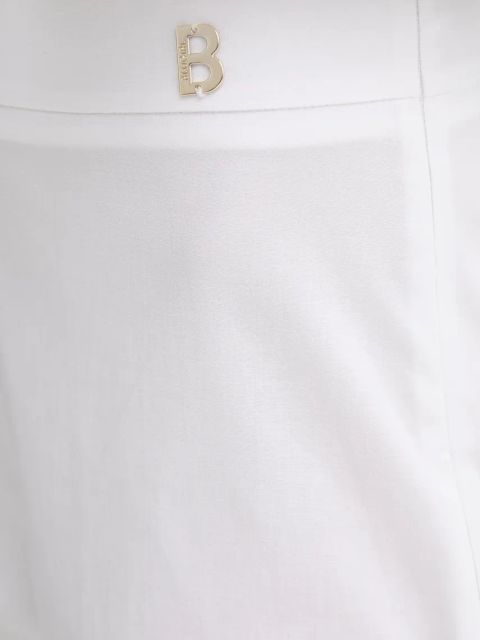 Blugirl Blumarine spodnie damskie kolor biały szerokie high waist RA5042.T2993