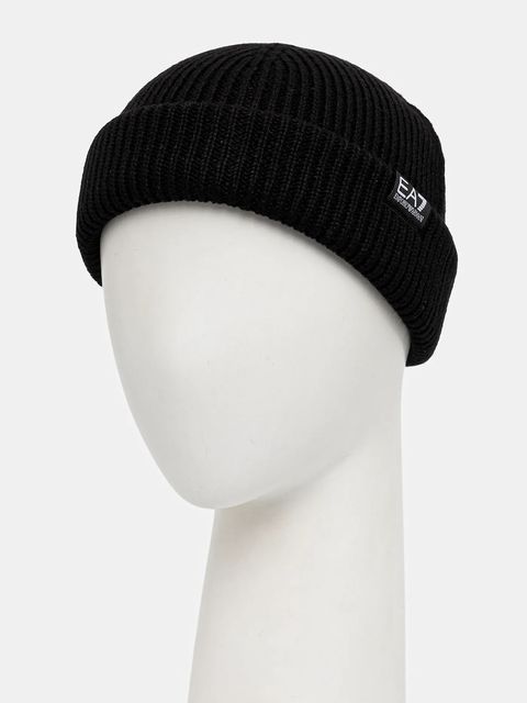 EA7 Emporio Armani czapka z dodatkiem wełny kolor czarny AF18469.7X000313 - zdjęcie produktu nr 2