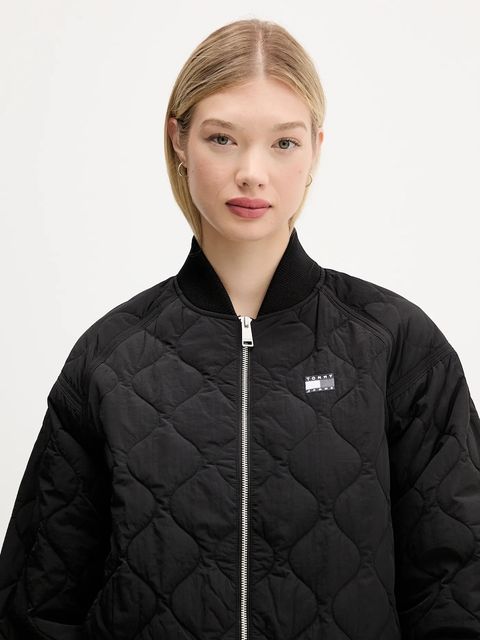 Tommy Jeans kurtka bomber kolor czarny przejściowa DW0DW21631