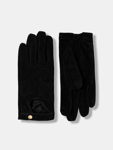 Medicine rękawiczki zamszowe kolor beżowy - zdjęcie produktu nr 1