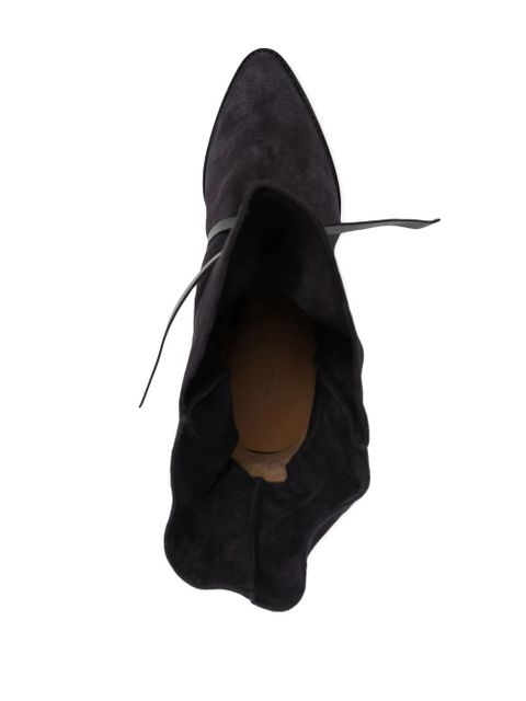 Isabel Marant pointed suede boots - Black