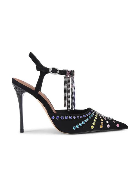 Kurt Geiger London szpilki zamszowe Kurt Crystal Point - zdjęcie produktu nr 1