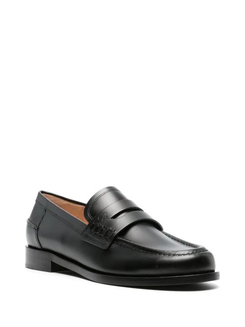 Gianvito Rossi round-toe leather loafers - Black - zdjęcie produktu nr 2