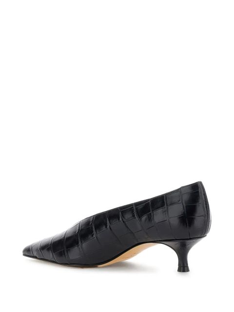 Le Monde Beryl 40mm Babouche crocodile-effect pumps - Black