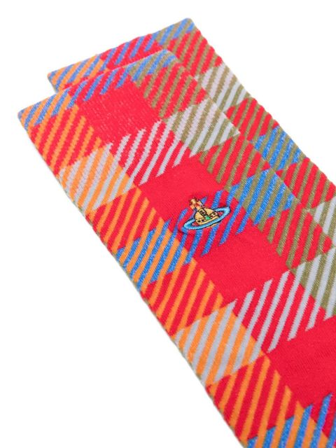 Vivienne Westwood embroidered check socks - zdjęcie produktu nr 2
