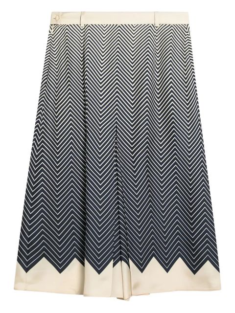 Valentino Garavani pleated silk midi skirt - White - zdjęcie produktu nr 1