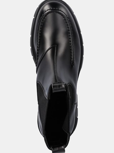 HUGO sztyblety Kris damskie kolor czarny na platformie 50548214