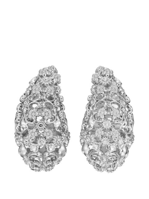 Tory Burch filigree pierced earrings - Silver - zdjęcie produktu nr 2