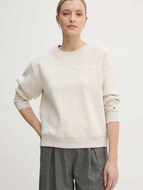 Tommy Hilfiger bluza damska kolor beżowy WW0WW39791 - zdjęcie produktu nr 1