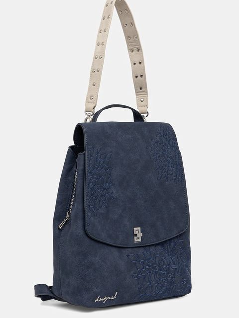 Desigual plecak SIERRA SUMYMINI damski kolor granatowy mały z aplikacją 25WAKP34 - zdjęcie produktu nr 2