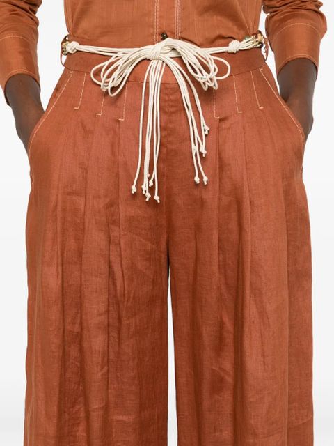 ZIMMERMANN tie-fastening trousers - Brown