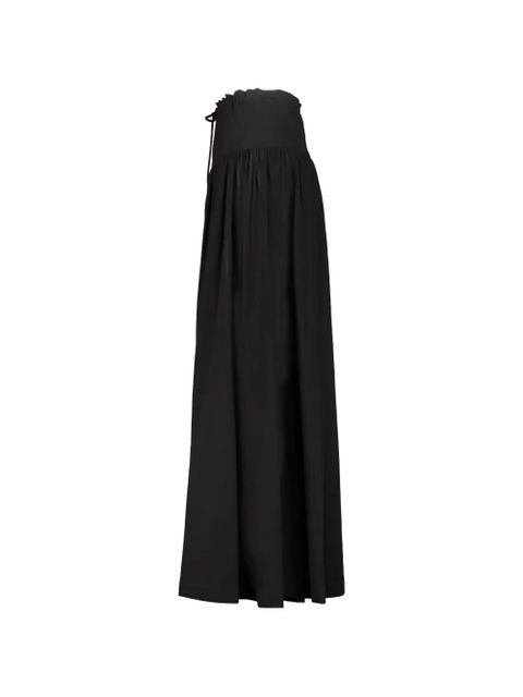 The Row drawstring wide-leg trousers - Black