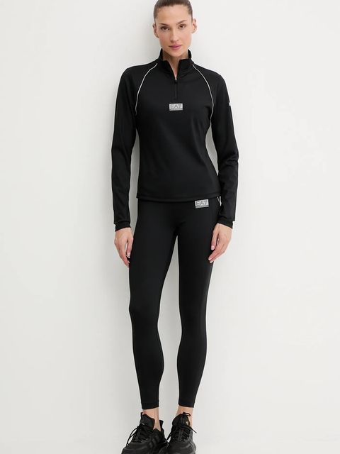 EA7 Emporio Armani longsleeve treningowy kolor czarny z półgolfem AF13534.7W000593
