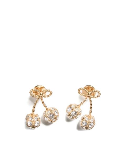Valentino Garavani Cherryfic crystal-embellished earrings - Gold