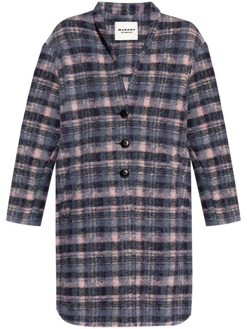 MARANT ÉTOILE Gabriel checked coat - Blue - zdjęcie produktu nr 1