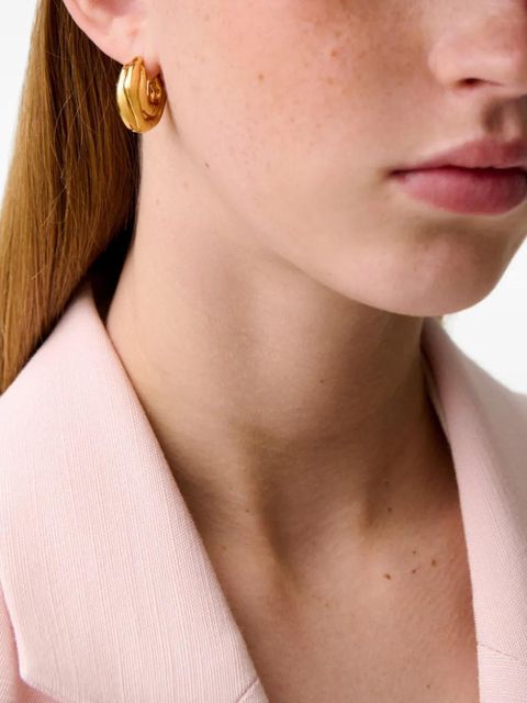 Claudie Pierlot ridged-texture hoop earrings - Gold - zdjęcie produktu nr 1