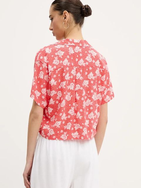 Tommy Jeans koszula damska kolor pomarańczowy relaxed z kołnierzykiem klasycznym DW0DW20285 - zdjęcie produktu nr 2