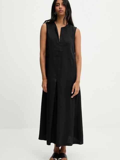 Answear.LAB sukienka kolor czarny midi rozkloszowana - zdjęcie produktu nr 1