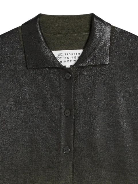 Maison Margiela button collar cardigan - Green - zdjęcie produktu nr 2