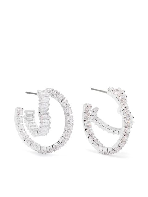 Swarovski Matrix hoop earrings - White - zdjęcie produktu nr 1