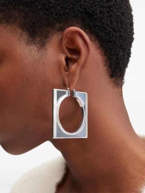 Jacquemus The Rond Carré hoops earrings - Silver